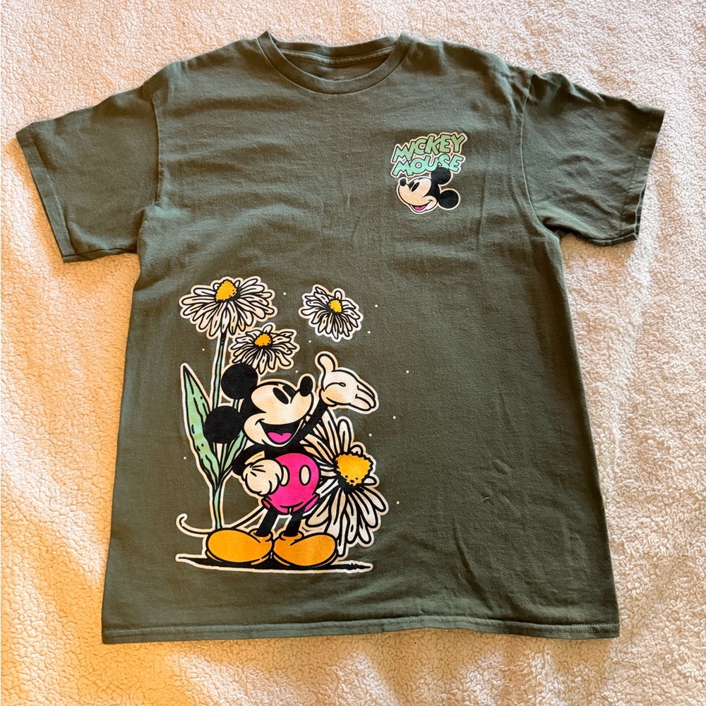 Disney Mickey Floral Tee M